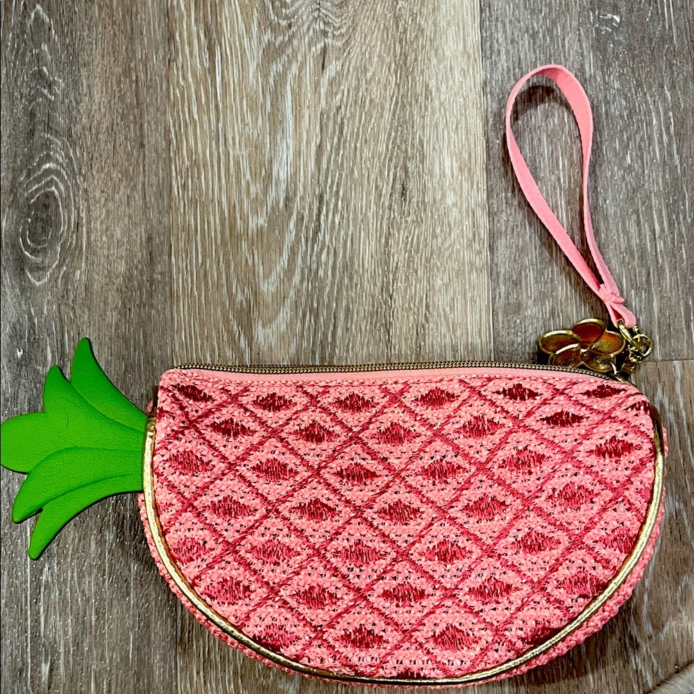 BATH AND BODY WORKS Pink Pineapple Wristlet Clutch